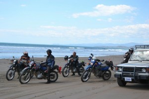 Motorrad am Strand