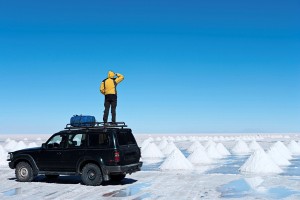 Abstecher zum Uyuni Salzsee in Bolivien - hier sind nur geführte Autotouren möglich.