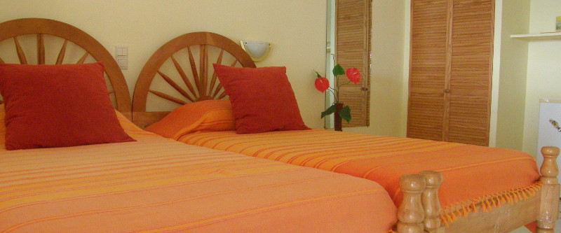 Blick in ein Zimmer des Tamarind Tree-Hotels