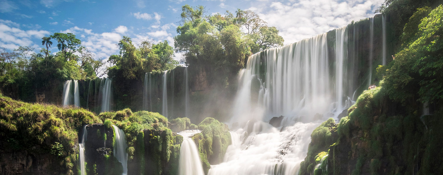 Nahaufnahme von den Iguazu-Wasserfälle