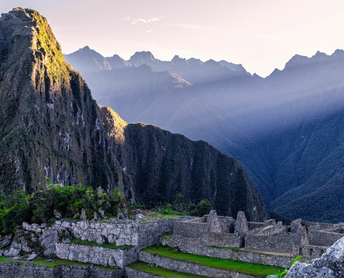 Sonnenuntergang bei Machu Picchu