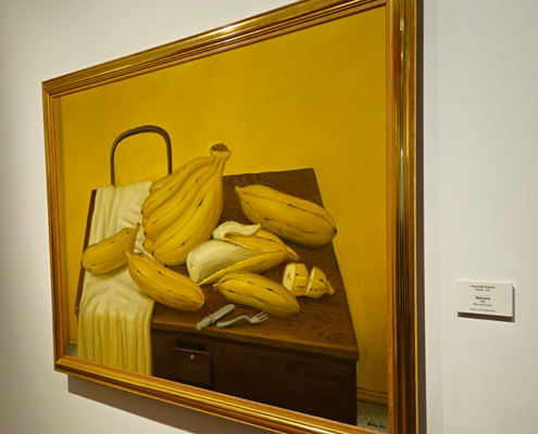 Künstlerisches Bild von dicken Bananen